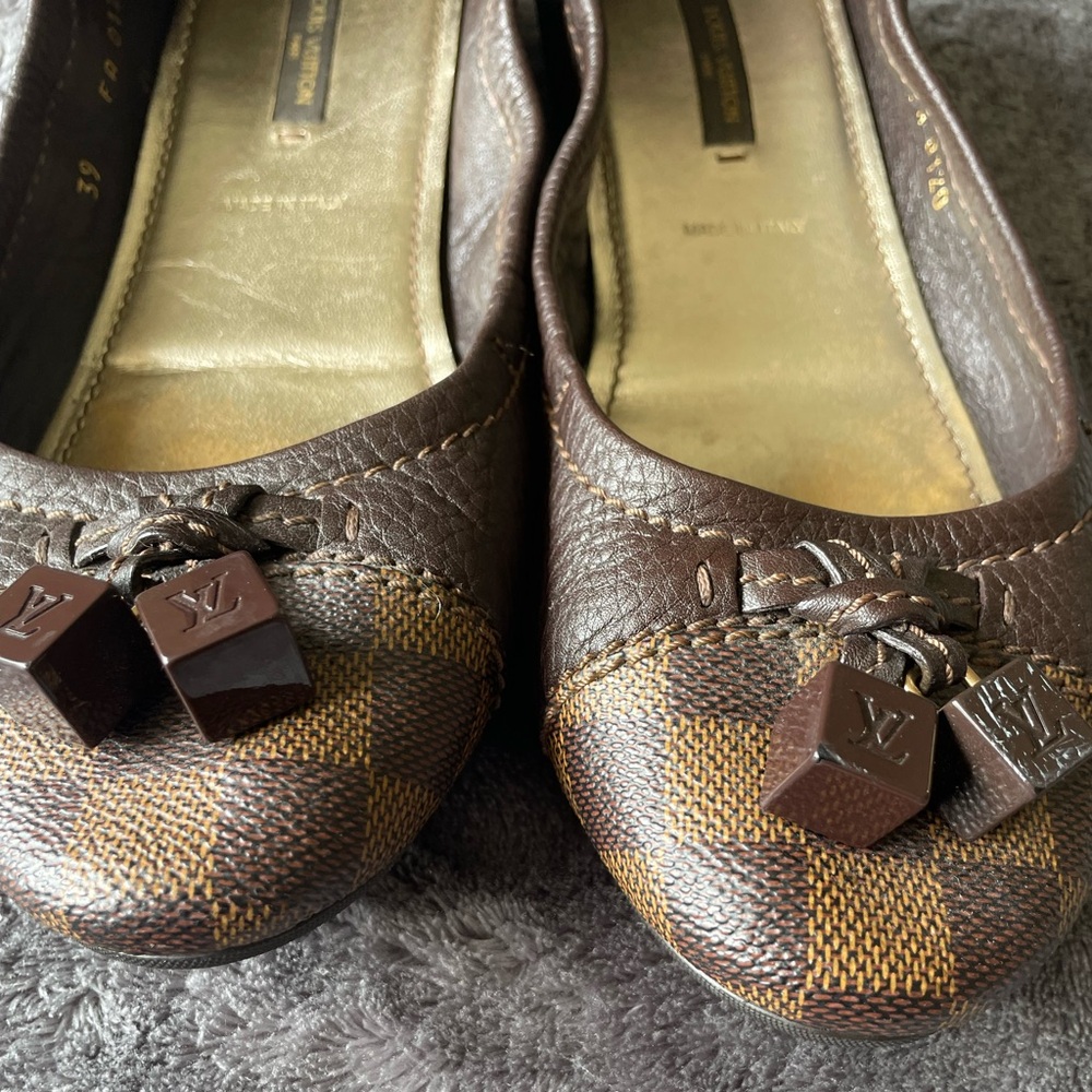 Louis Vuitton Brown Checkered Women's Shoes